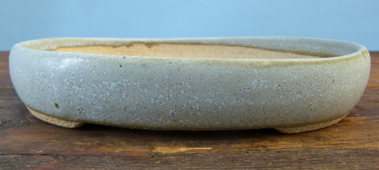 Handmade Oval Glazed Bonsai Pot  - 8"