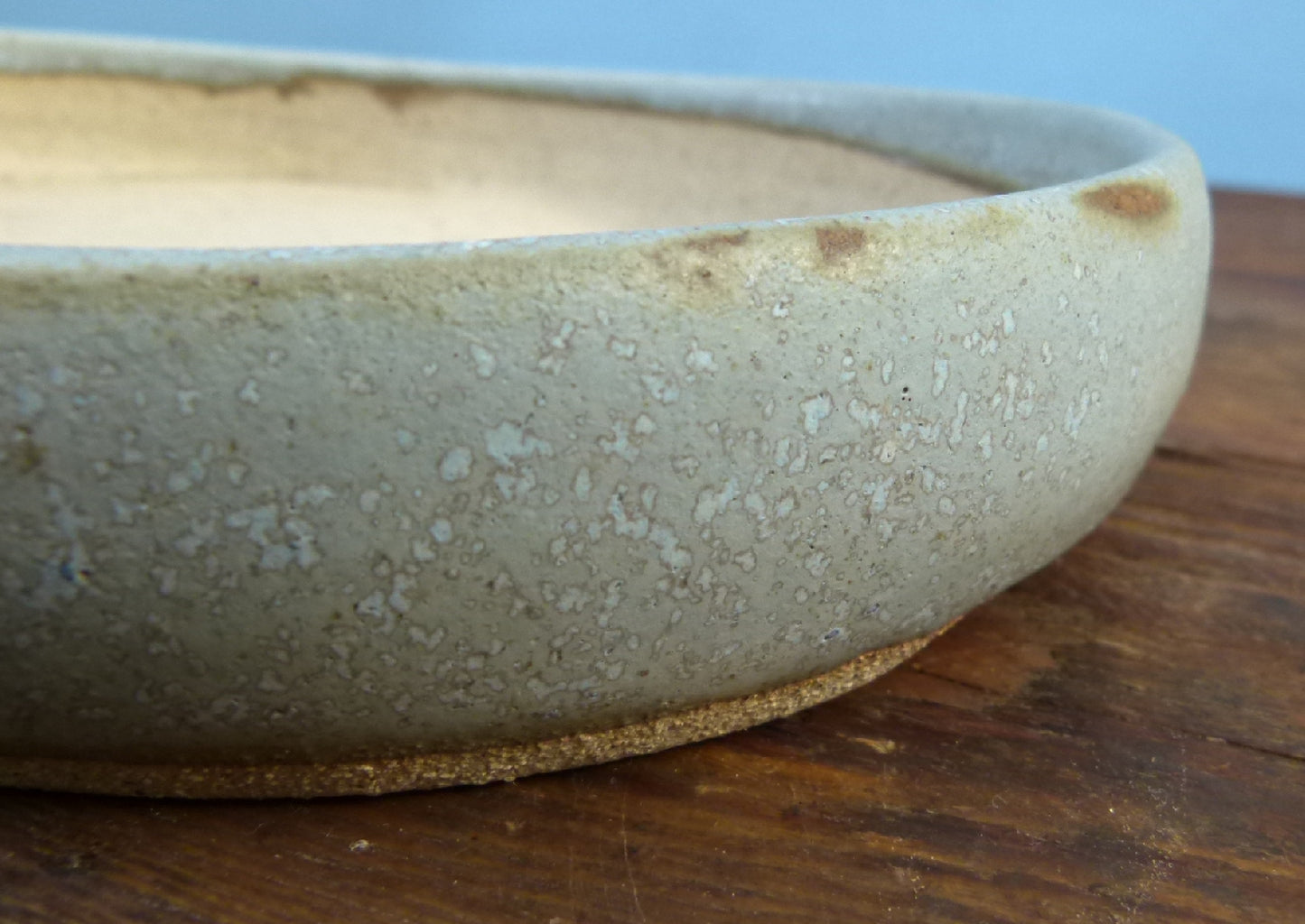 Handmade Oval Glazed Bonsai Pot  - 8"
