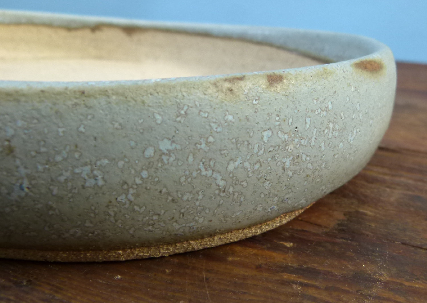 Handmade Oval Glazed Bonsai Pot  - 8"
