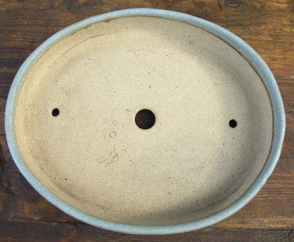 Handmade Oval Glazed Bonsai Pot  - 8"