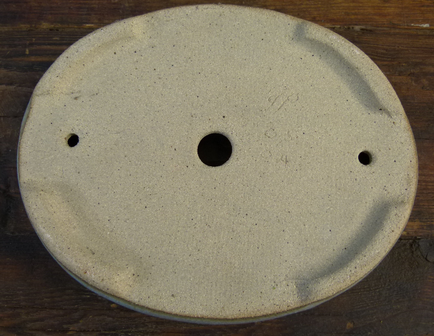 Handmade Oval Glazed Bonsai Pot  - 8"