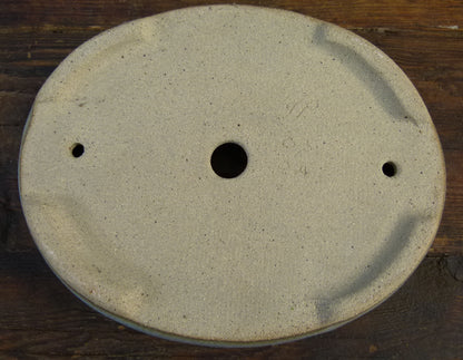 Handmade Oval Glazed Bonsai Pot  - 8"