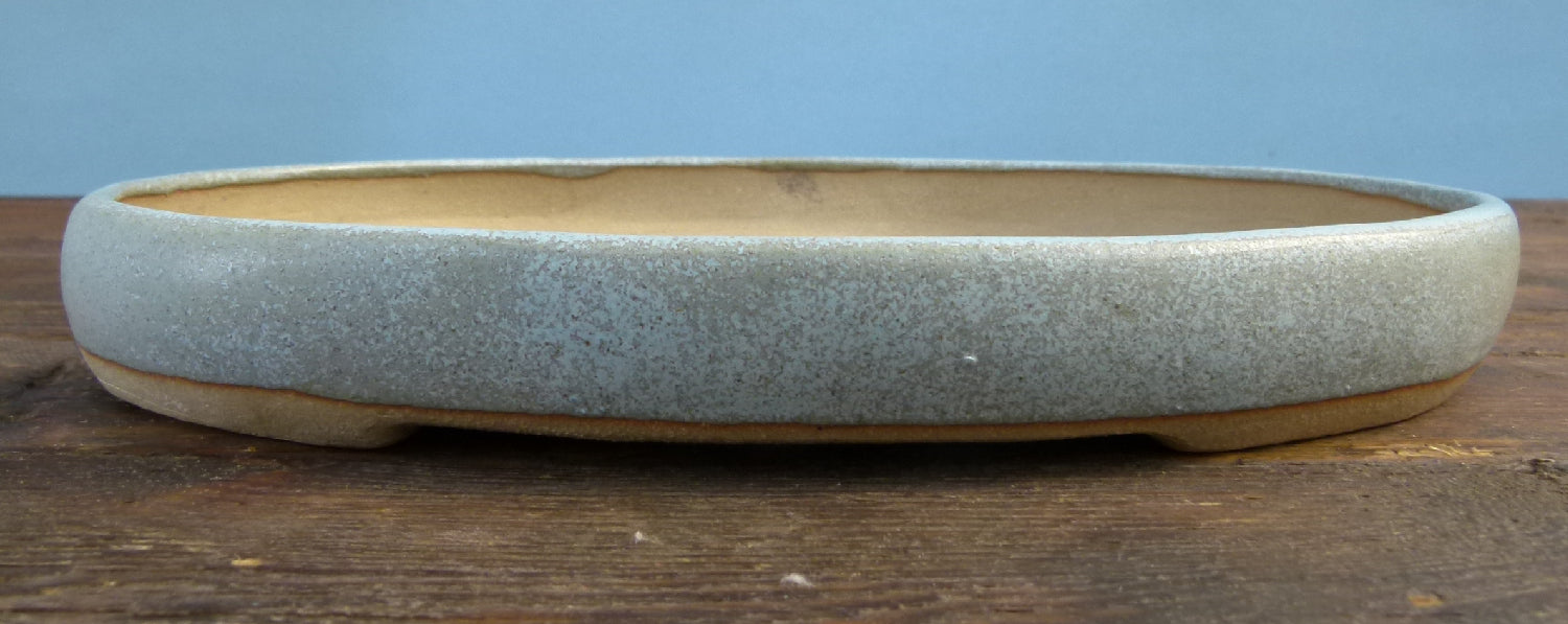 Handmade Oval Glazed Bonsai Pot  - 10"