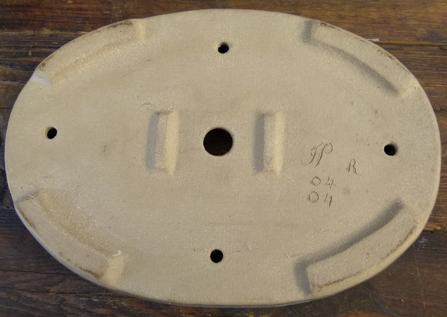 Handmade Oval Glazed Bonsai Pot  - 10"