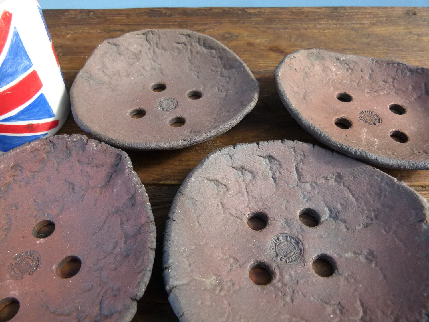 Informal Unglazed Accent Planting Slabs by Walsall Studios x4 - Used