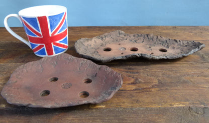 Informal Unglazed Bonsai Planting Slabs by Walsall Studios x2 - Used