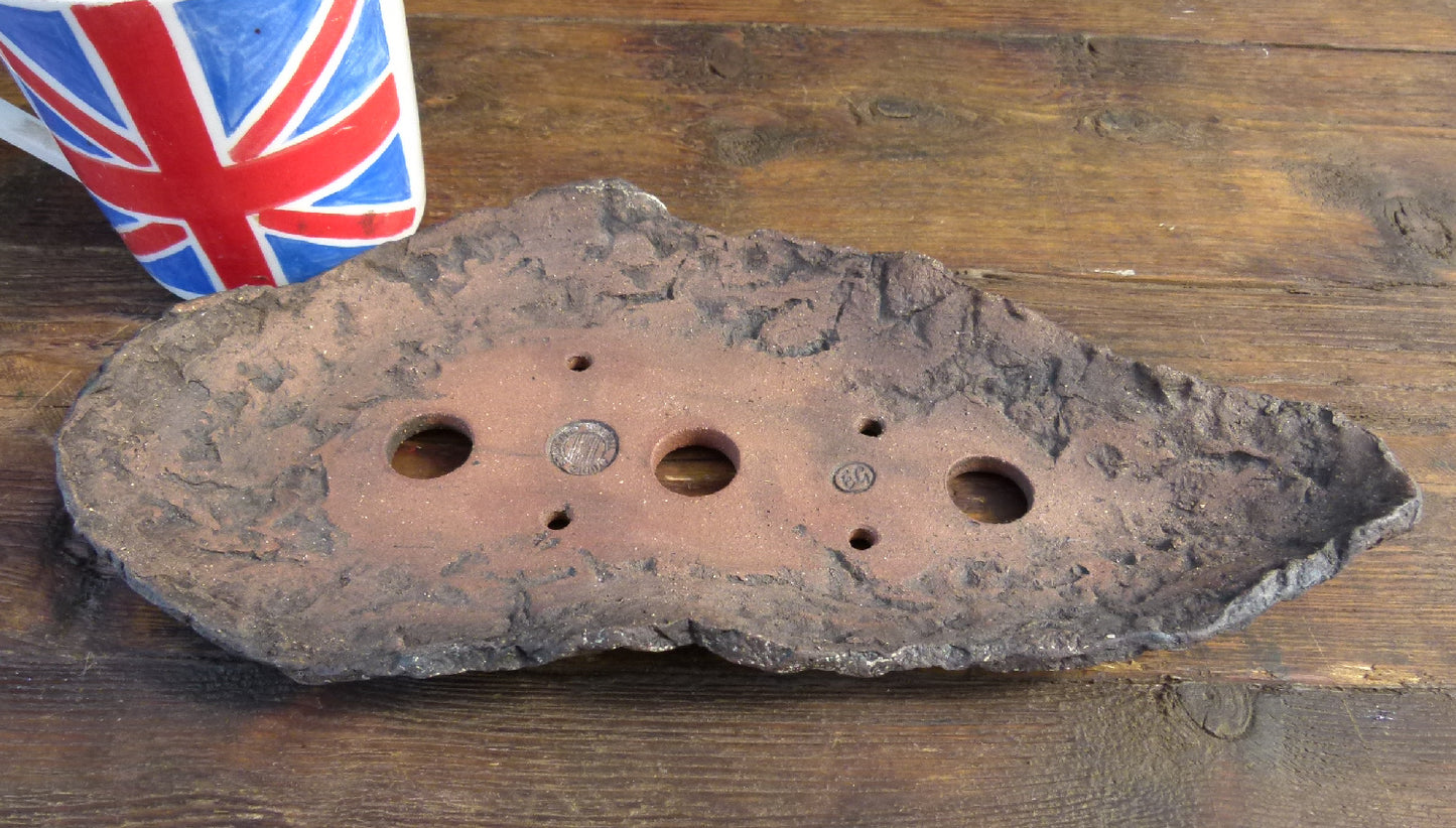 Informal Unglazed Bonsai Planting Slabs by Walsall Studios x2 - Used