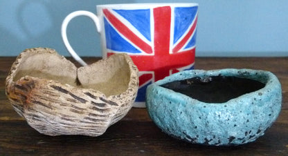 Glazed Informal Bonsai Pots x 2 - Walsall Studios - Used