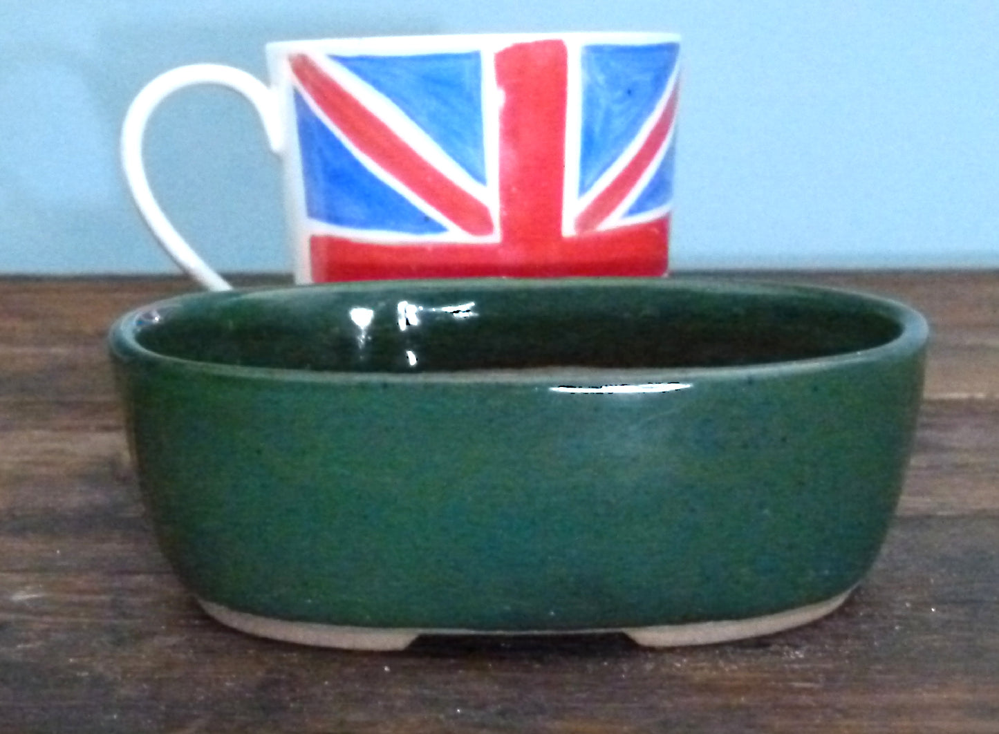 Oval Glazed Bonsai Pot by Walsall Studios - USED