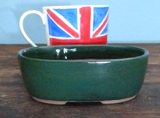 Oval Glazed Bonsai Pot by Walsall Studios - USED