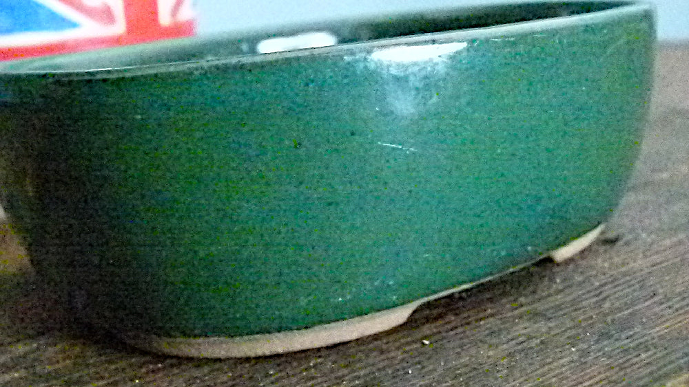 Oval Glazed Bonsai Pot by Walsall Studios - USED