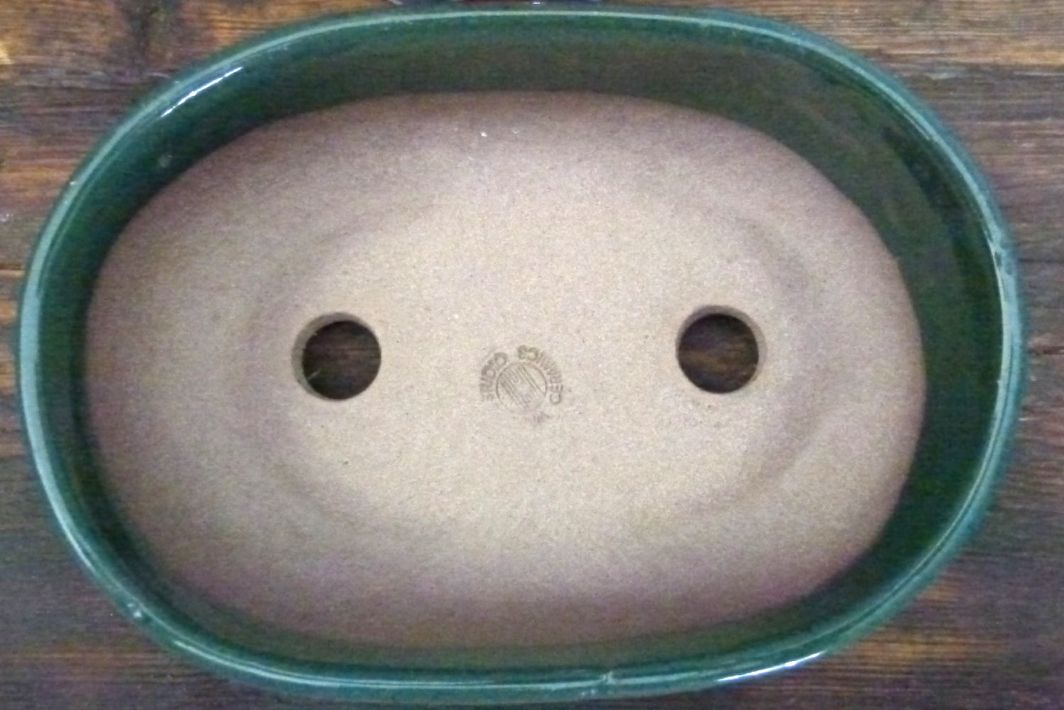 Oval Glazed Bonsai Pot by Walsall Studios - USED