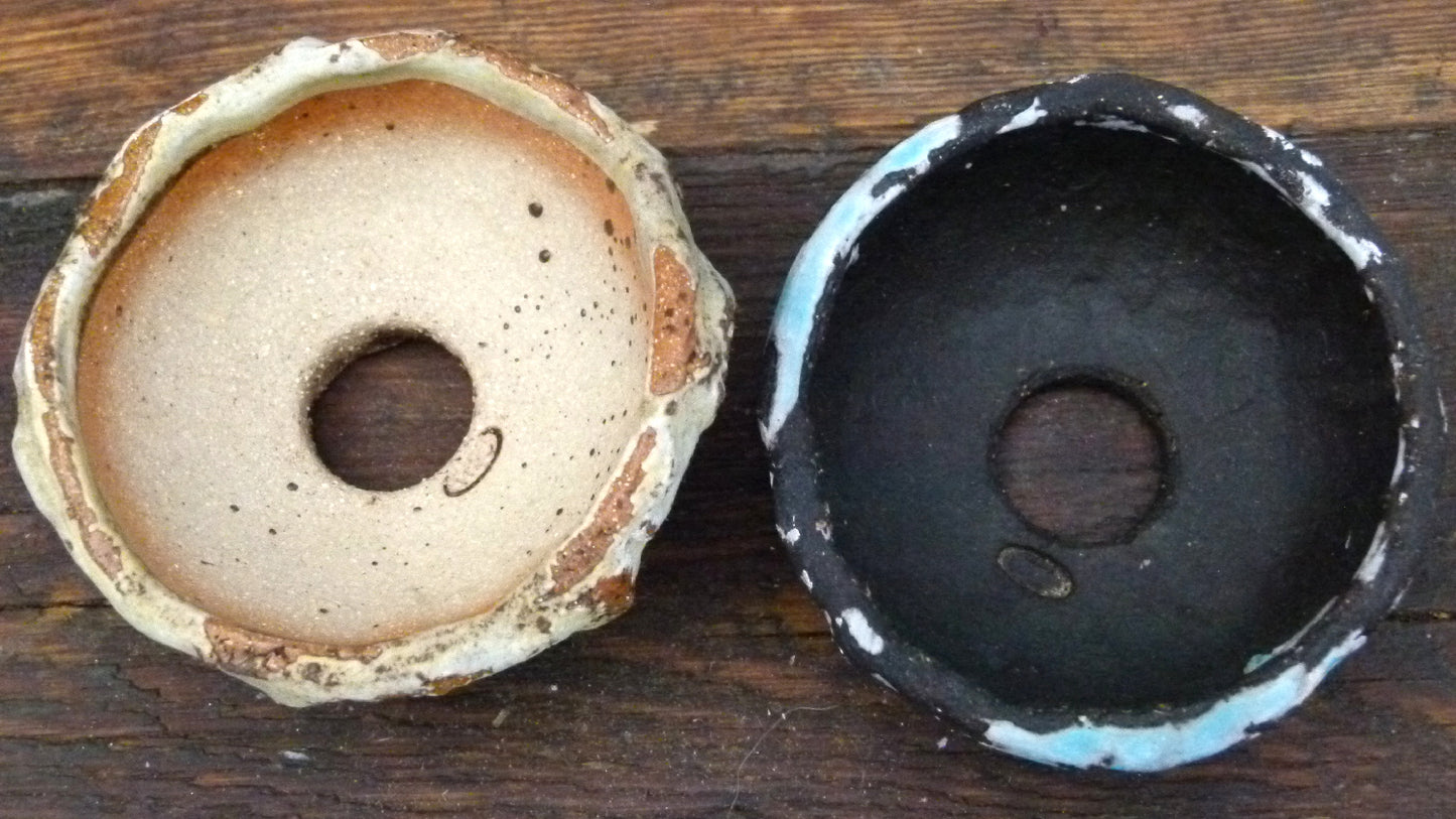 Glazed Informal Bonsai Pots x 2 - Walsall Studios - Used