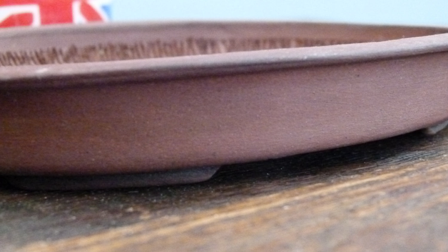 Shallow Oval Shohin Unglazed Bonsai Pot - Used