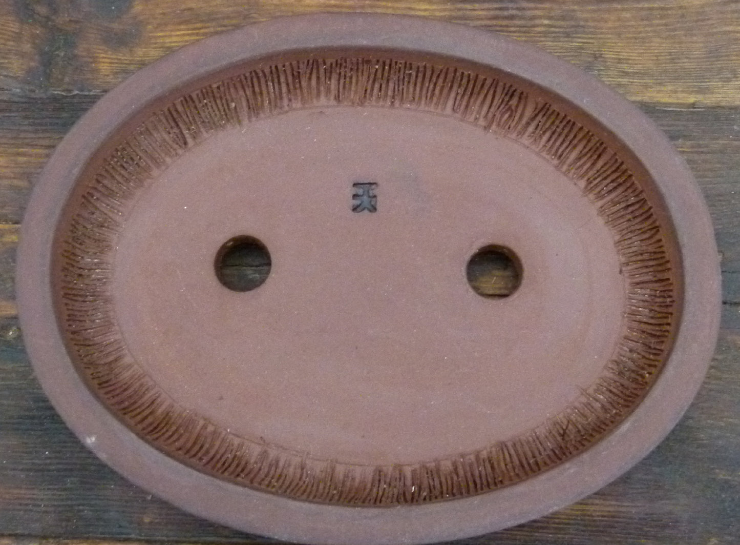 Shallow Oval Shohin Unglazed Bonsai Pot - Used