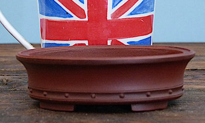 Small Oval Unglazed Bonsai Pot - Used
