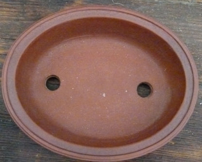 Small Oval Unglazed Bonsai Pot - Used