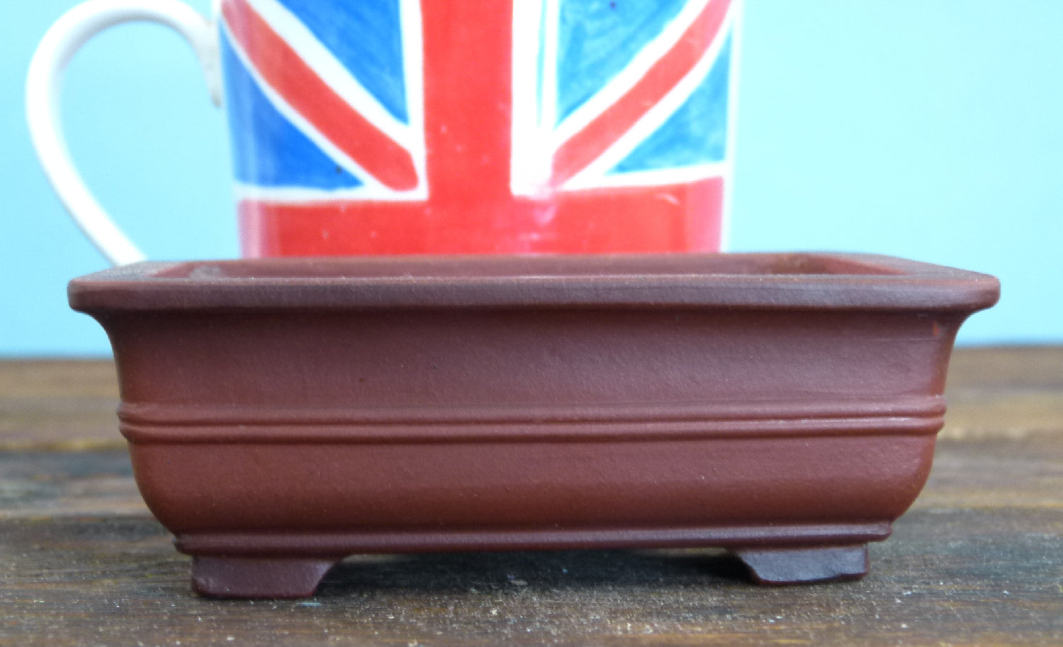 Small Rectangular Unglazed Bonsai Pot - Used