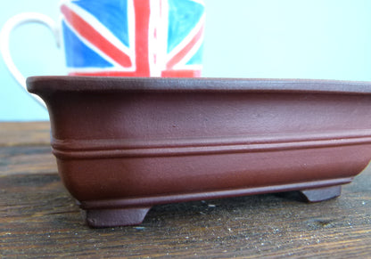 Small Rectangular Unglazed Bonsai Pot - Used