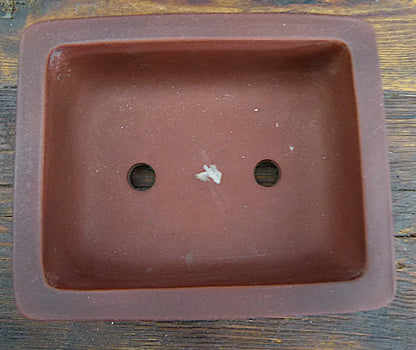 Small Rectangular Unglazed Bonsai Pot - Used