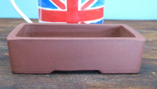 Small Rectangular Unglazed Bonsai Pot - Used