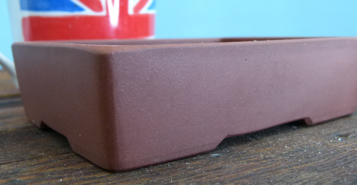 Small Rectangular Unglazed Bonsai Pot - Used