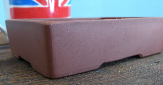 Small Rectangular Unglazed Bonsai Pot - Used