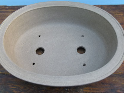 Oval Unglazed Quality Bonsai Pot - 18" - SECOND