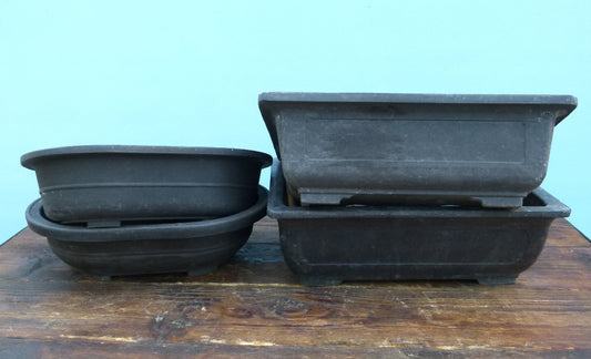 Previously Used Mica Plastic Bonsai Pots X 4 Used