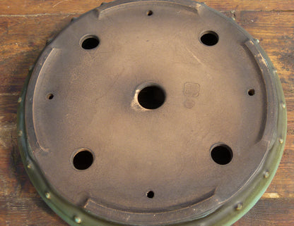 EXCEPTIONAL Round Drum Glazed Bonsai Pot by Master Zhu - 12"