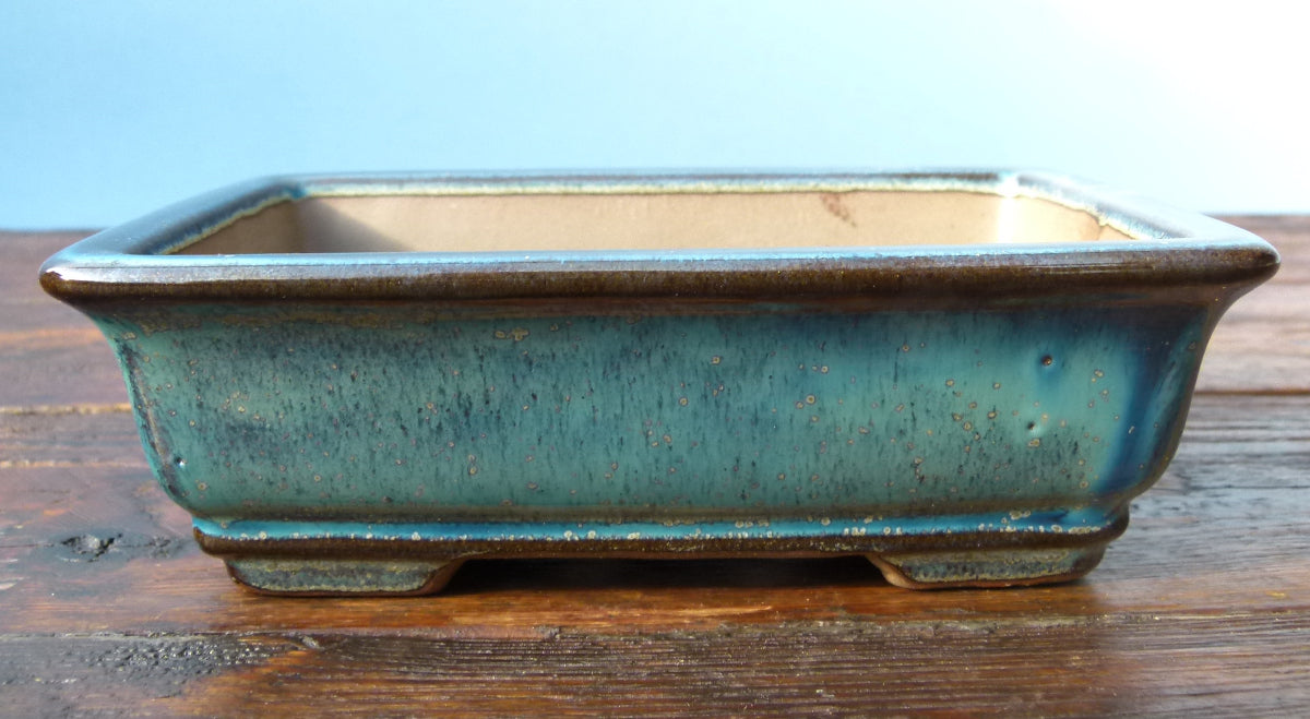 Rectangular Glazed Bonsai Pot 7" - Second