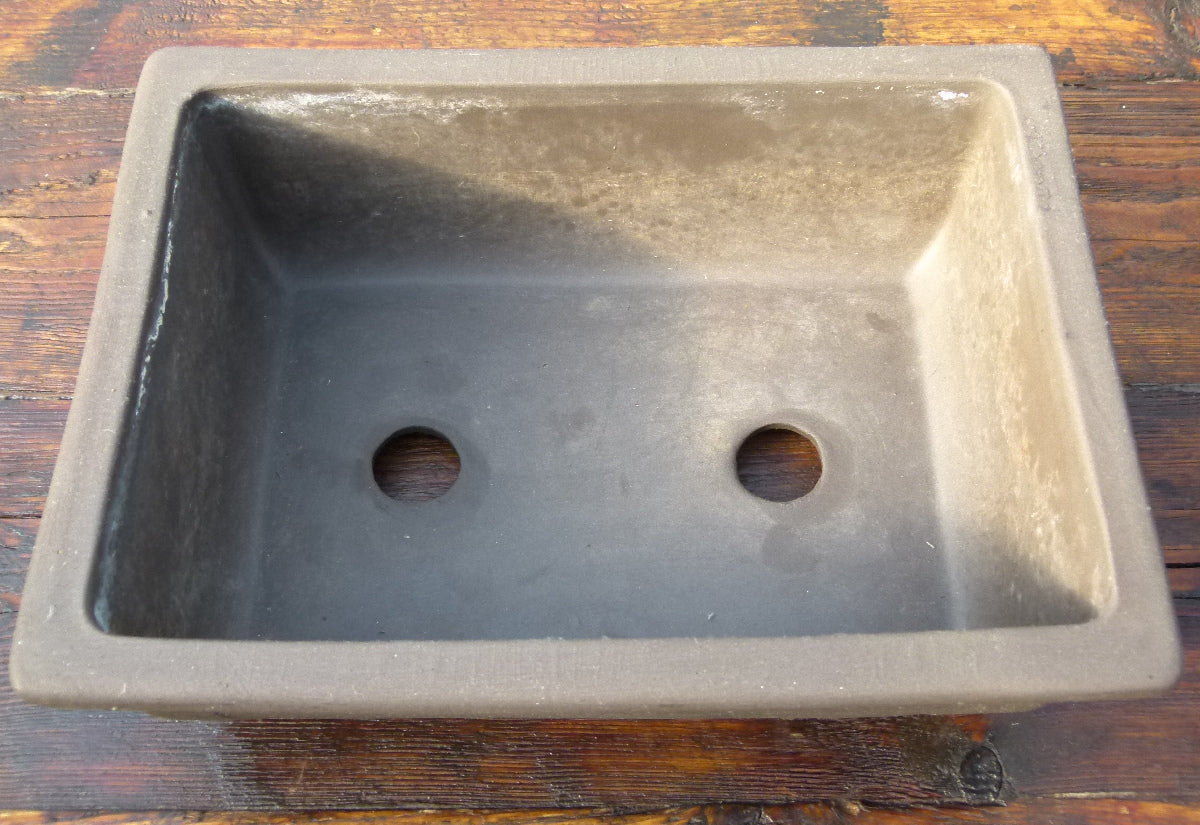 Rectangular Unglazed Bonsai Pot 10" - Used