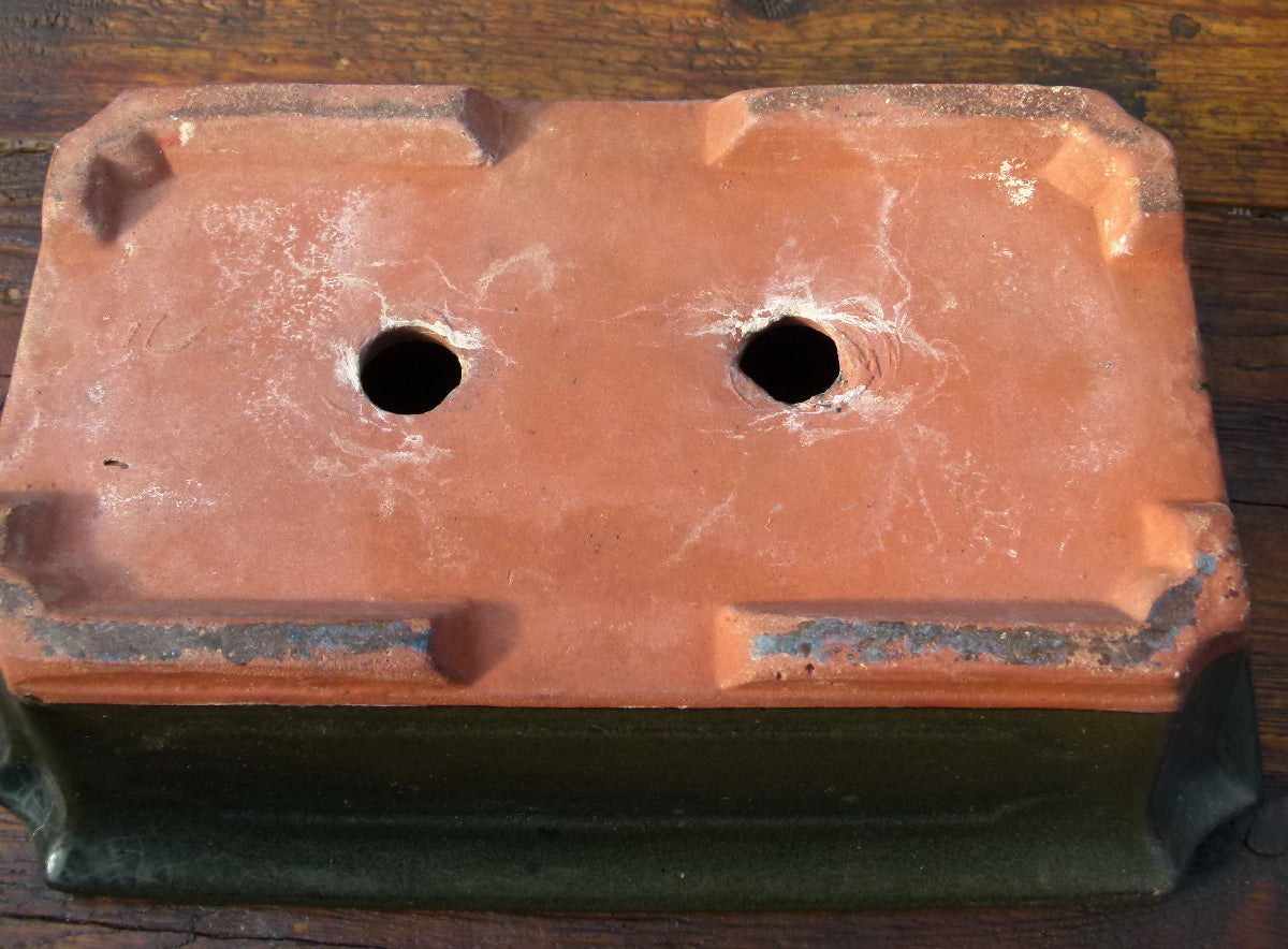 Rectangular Glazed Bonsai Pot 9" - USED