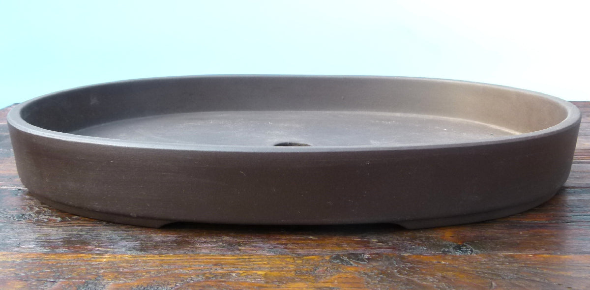 Japanese Oval Unglazed Bonsai Pot 18" - Used