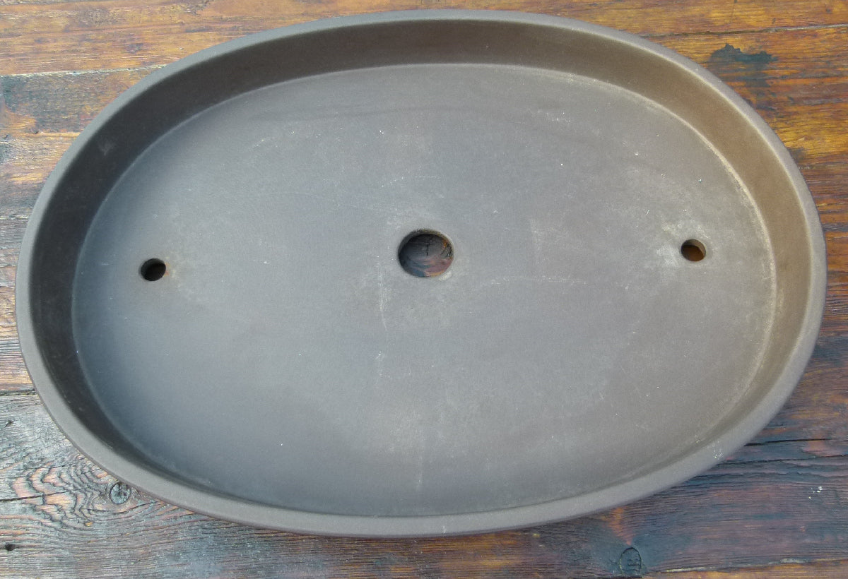 Japanese Oval Unglazed Bonsai Pot 18" - Used