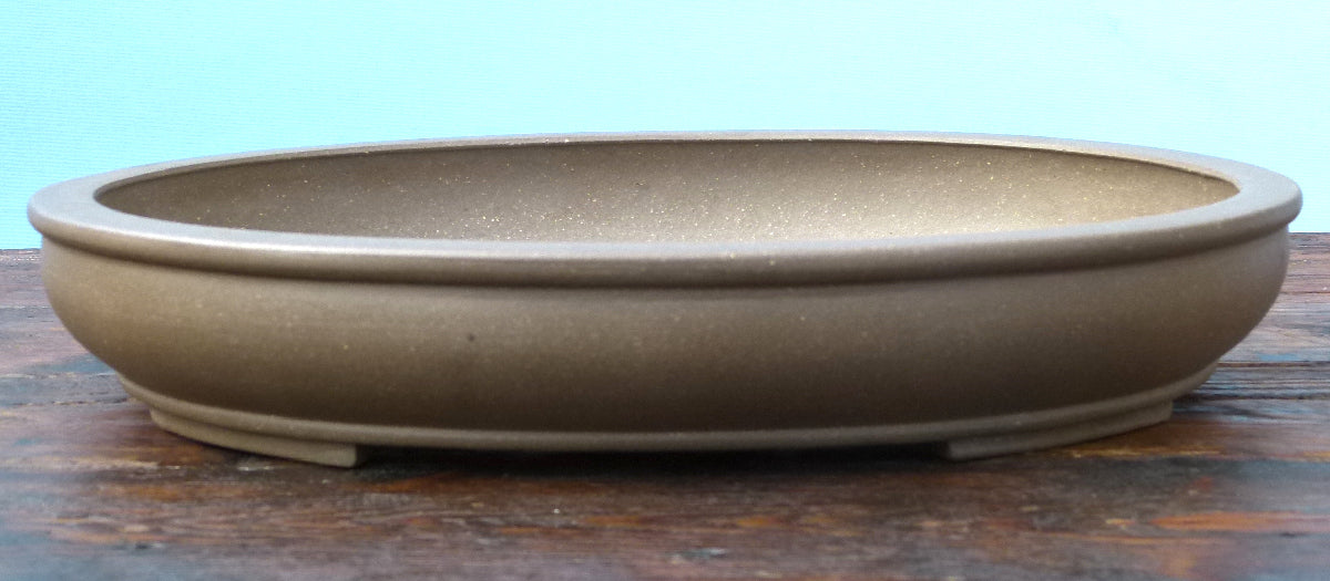 Oval Unglazed Bonsai Pot 14" - Used