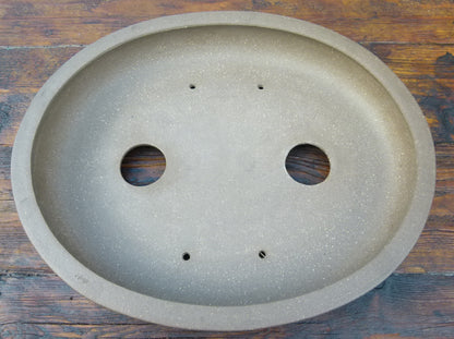 Oval Unglazed Bonsai Pot 14" - Used