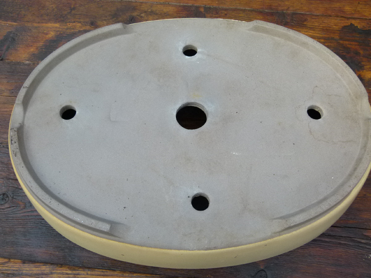 Japanese Oval Glazed Bonsai Pot 16" - Used