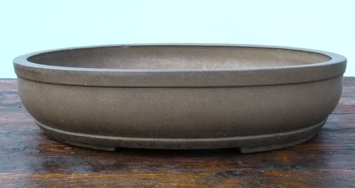 Oval Unglazed Bonsai Pot 16" - Used