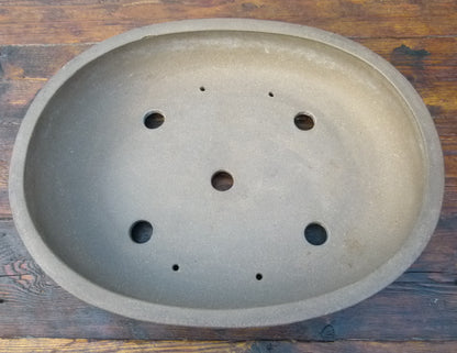 Oval Unglazed Bonsai Pot 16" - Used