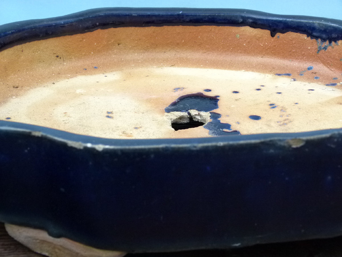 Rustic Glazed Old Chinese Bonsai Pot - USED