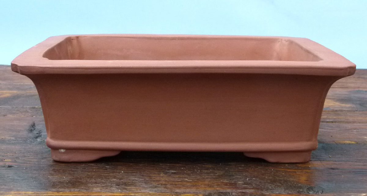Rectangular Unglazed Bonsai Pot 10" - Used