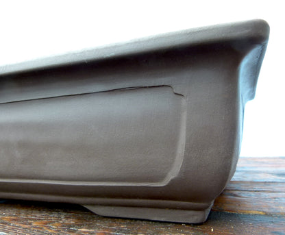 Rectangular Unglazed Bonsai Pot 15" - Used