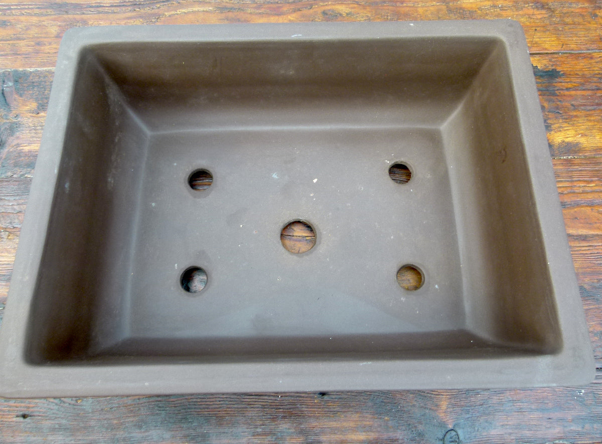 Rectangular Unglazed Bonsai Pot 15" - Used