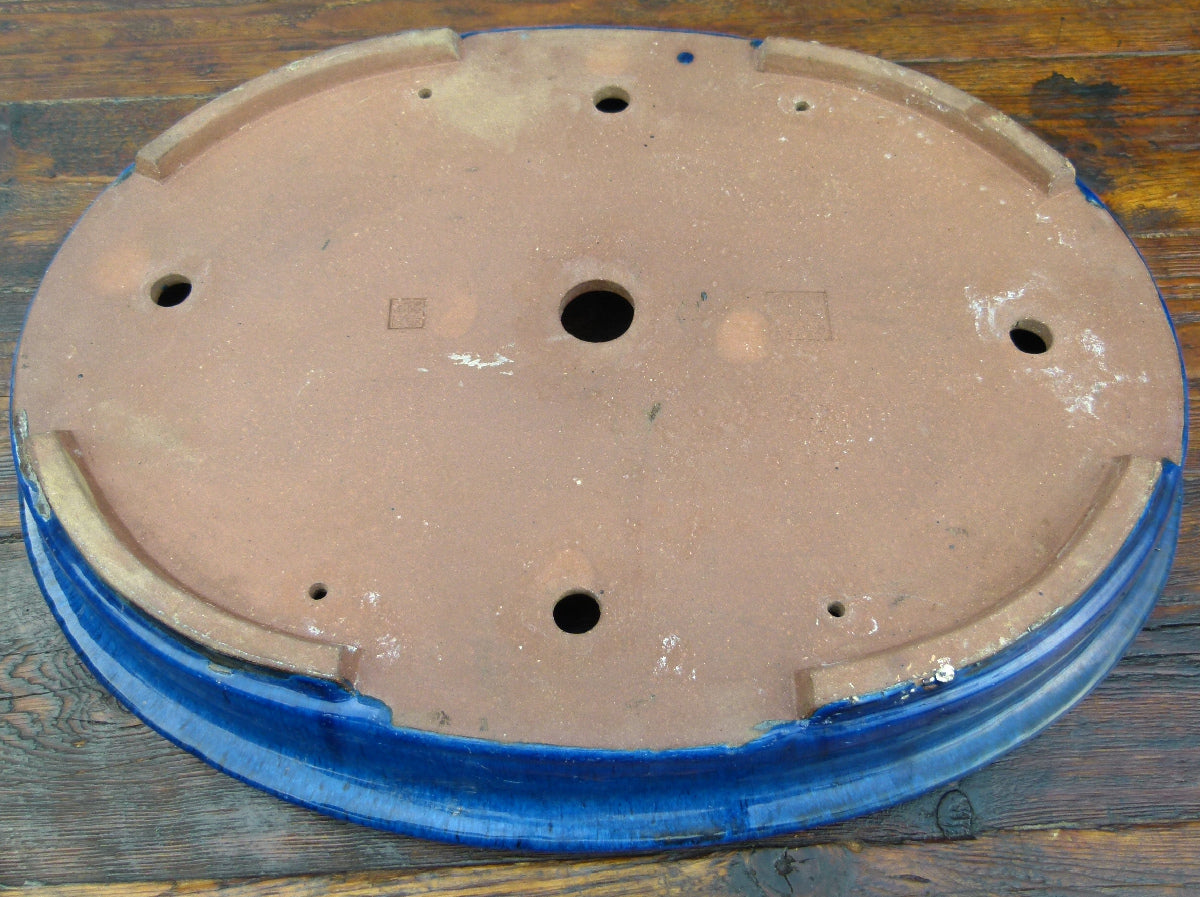 Shallow Oval Glazed Bonsai Pot - 19"- Used