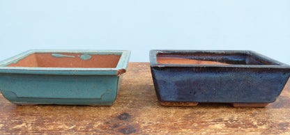 Used Glazed Bonsai Pots - Group of 5 Pots - CLEARANCE