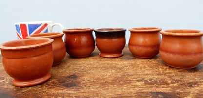 Glazed Terracotta Pots Clearance - 6 x Used Pots Set