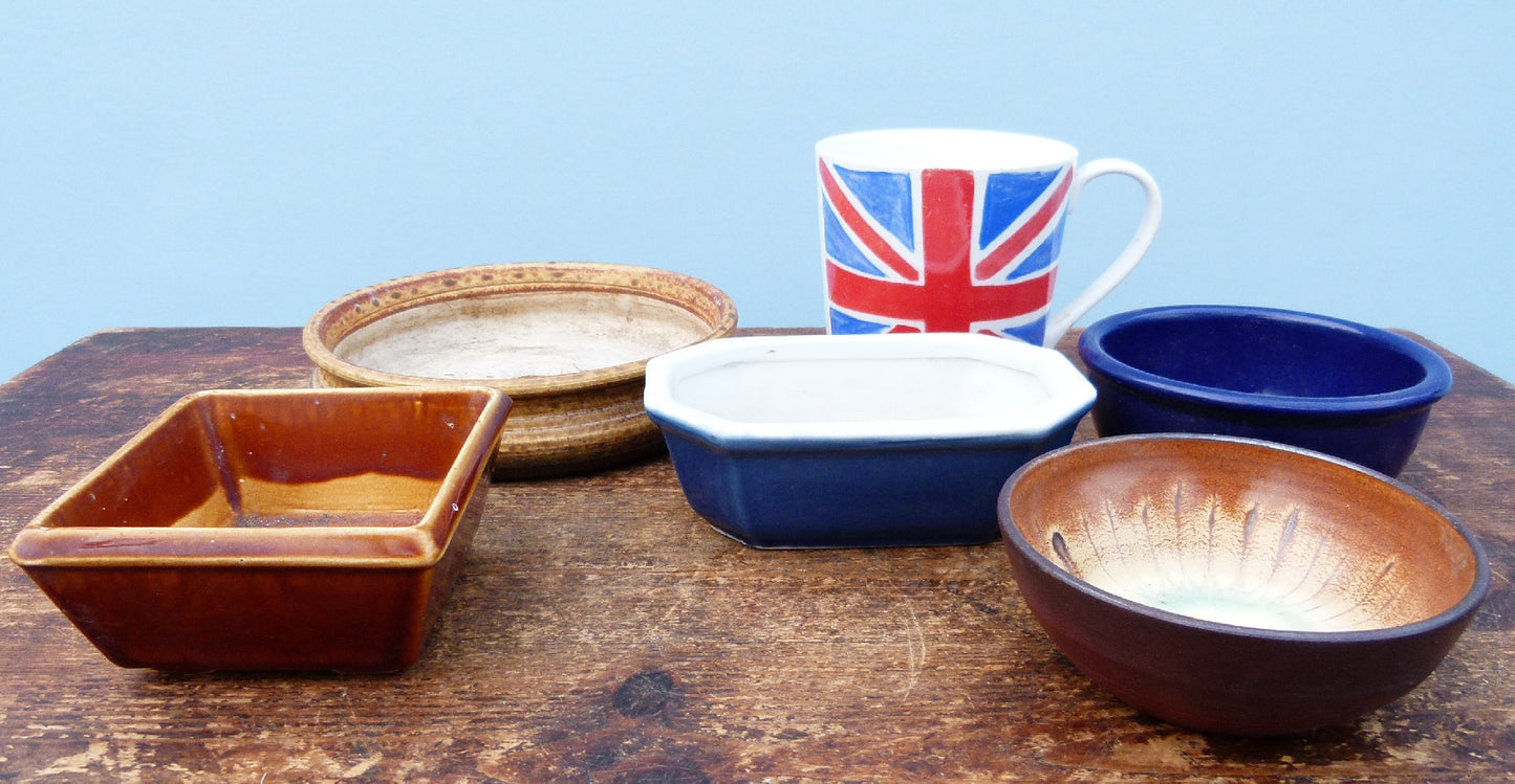 Used Glazed Bonsai Pots - Group of 5 Pots - CLEARANCE