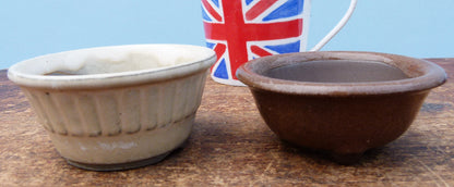 Japanese Glazed Small Bonsai Pots - Group of 5 Pots - CLEARANCE