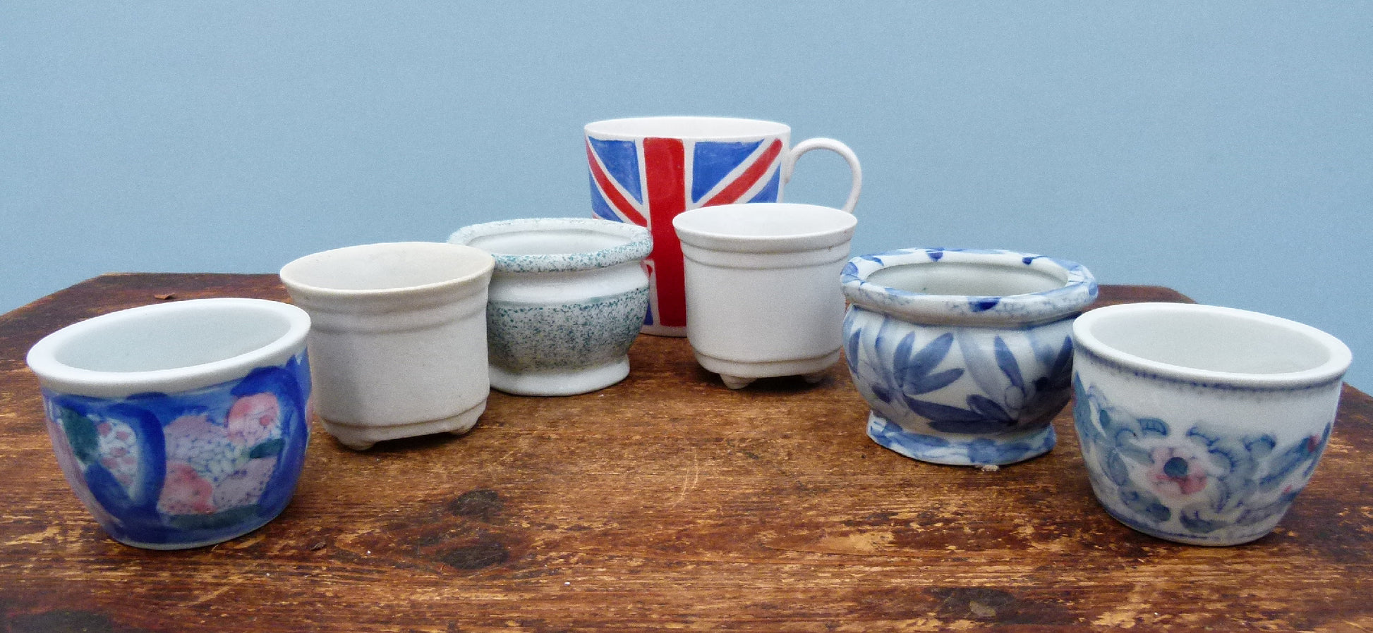 Used Glazed Bonsai Pots - Group of 6 Pots - CLEARANCE